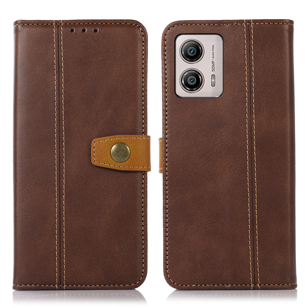 For Motorola Moto G53 5G G13 4G G23 4G Calf Texture Phone Case PU Leather Stand Phone Wallet Cover For Motorola Moto G53 5G G13 4G G23 4G Calf Texture Phone Case PU Leather Stand Phone Wallet Cover
